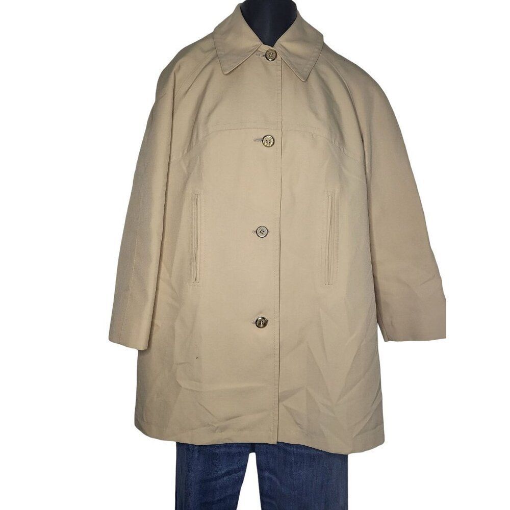 Vintage Misty Harbor Trench Coat Women Sz 12 Regular Button 80s Winter Outerwear